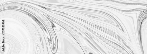 Abstract gray and white fluid art swirls effect liquid marble vector illustration. Smooth elegant gray satin texture. Luxurious marble background design. Abstract Monochrome Fluid Marble Pattern.