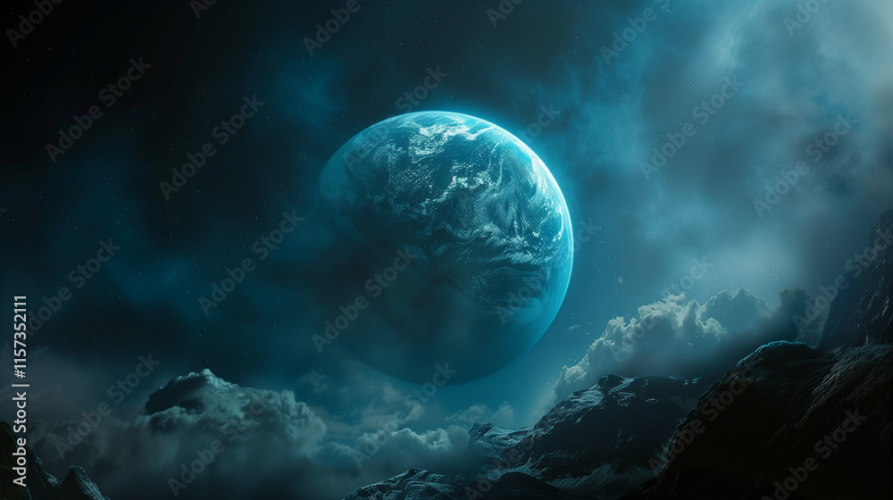 Planet in Deep Space with Starry Nebula
Planet in Deep Space with Starry Nebula