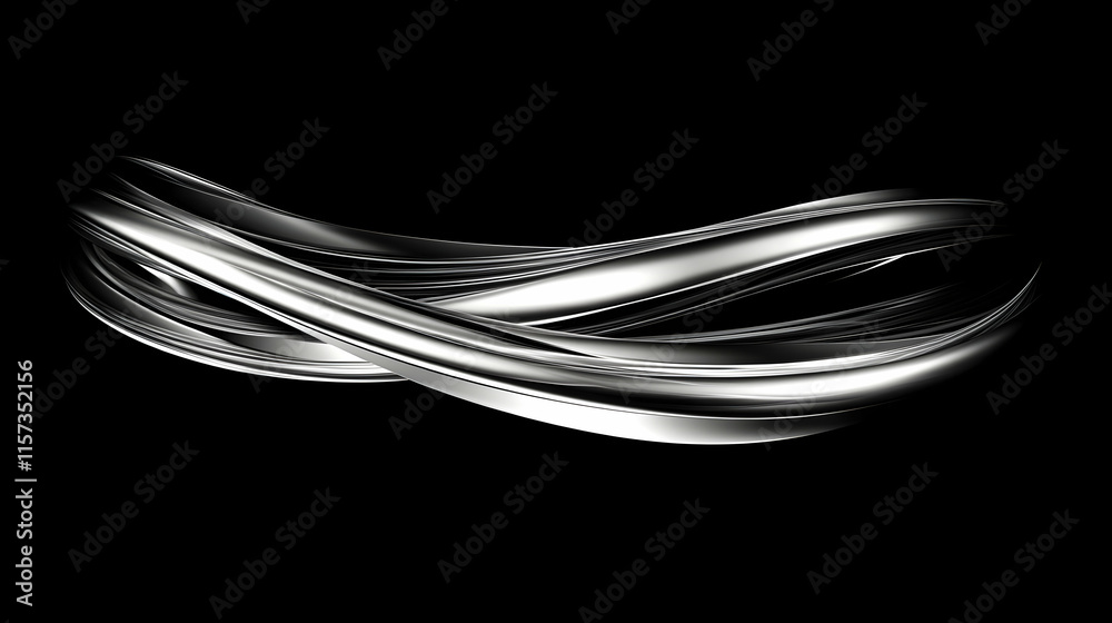 Obraz premium Abstract 3D Silver Wave Background