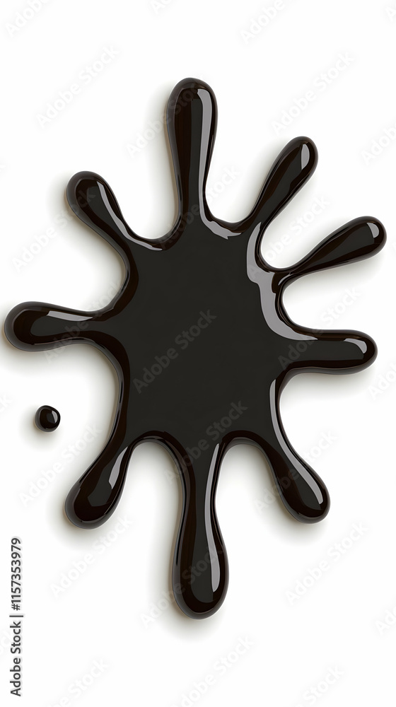 3D Render Dark Liquid Splashes 3D Render Dark Liquid Splashes