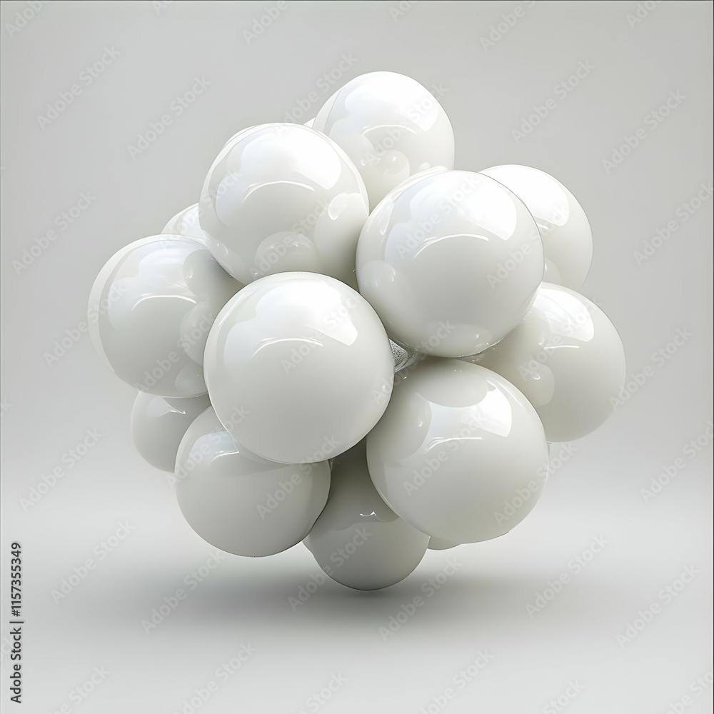 White Sphere 3D Abstract Background White Sphere 3D Abstract Background