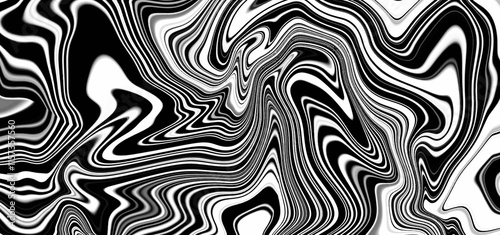 Abstract black and white fluid art swirls effect liquid marble vector illustration. Smooth elegant black satin texture. Luxurious marble background design. Abstract Monochrome Fluid Marble Pattern.