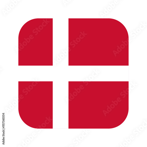 Denmark flag rounded square icon