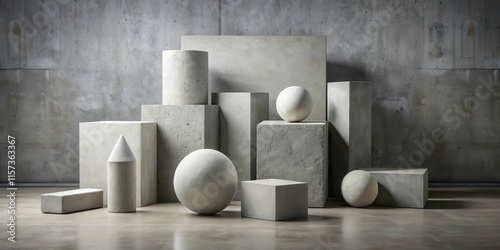 Wallpaper Mural Abstract composition of concrete stones in various shapes and sizes , abstract, stones, concrete, texture, shapes Torontodigital.ca