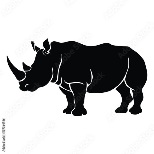 rhinoceros vector silhouette , rhinoceros vector illustration , rhino vector silhouette , rhino art illustration