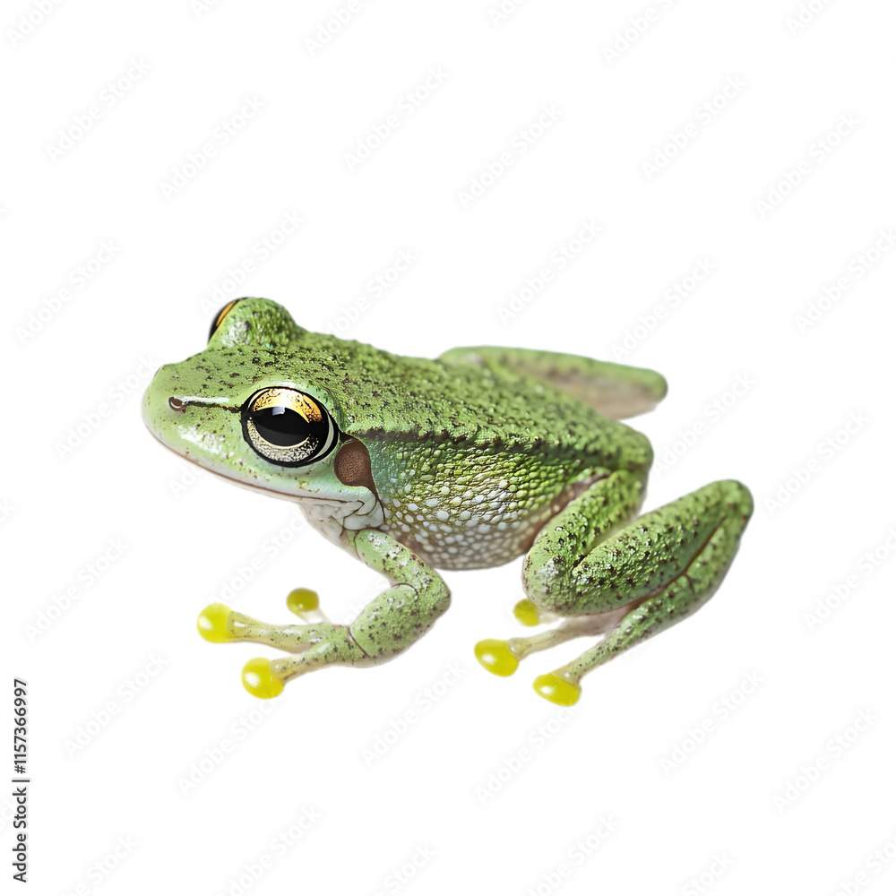 Obraz premium baby green frog isolate die cut
