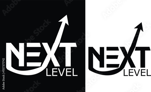 letters and numbers vector Next level logo art design