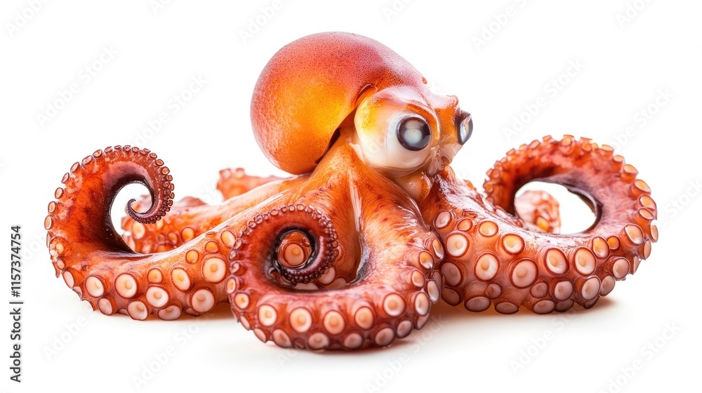 Obraz premium Exquisite Gourmet Octopus Culinary Delight Fresh Seafood Presentation