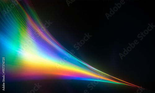 Abstract Prism Light Flair Background, Rainbow, Colorful Light