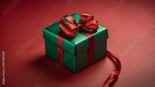 red gift box with ribbon