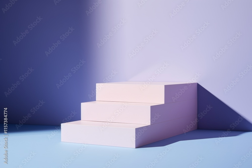 Abstract composition of pale purple and lavender shapes emphasizing minimalism and modernity Abstract composition of pale purple and lavender shapes emphasizing minimalism and modernity