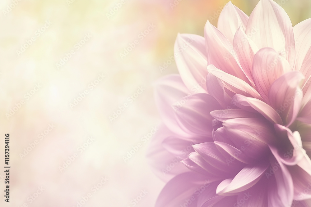 Fototapeta premium Close-up Photograph of a Light Purple Dahlia Flower