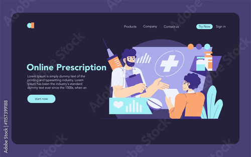 Healthtech. Flat Vector Illustration