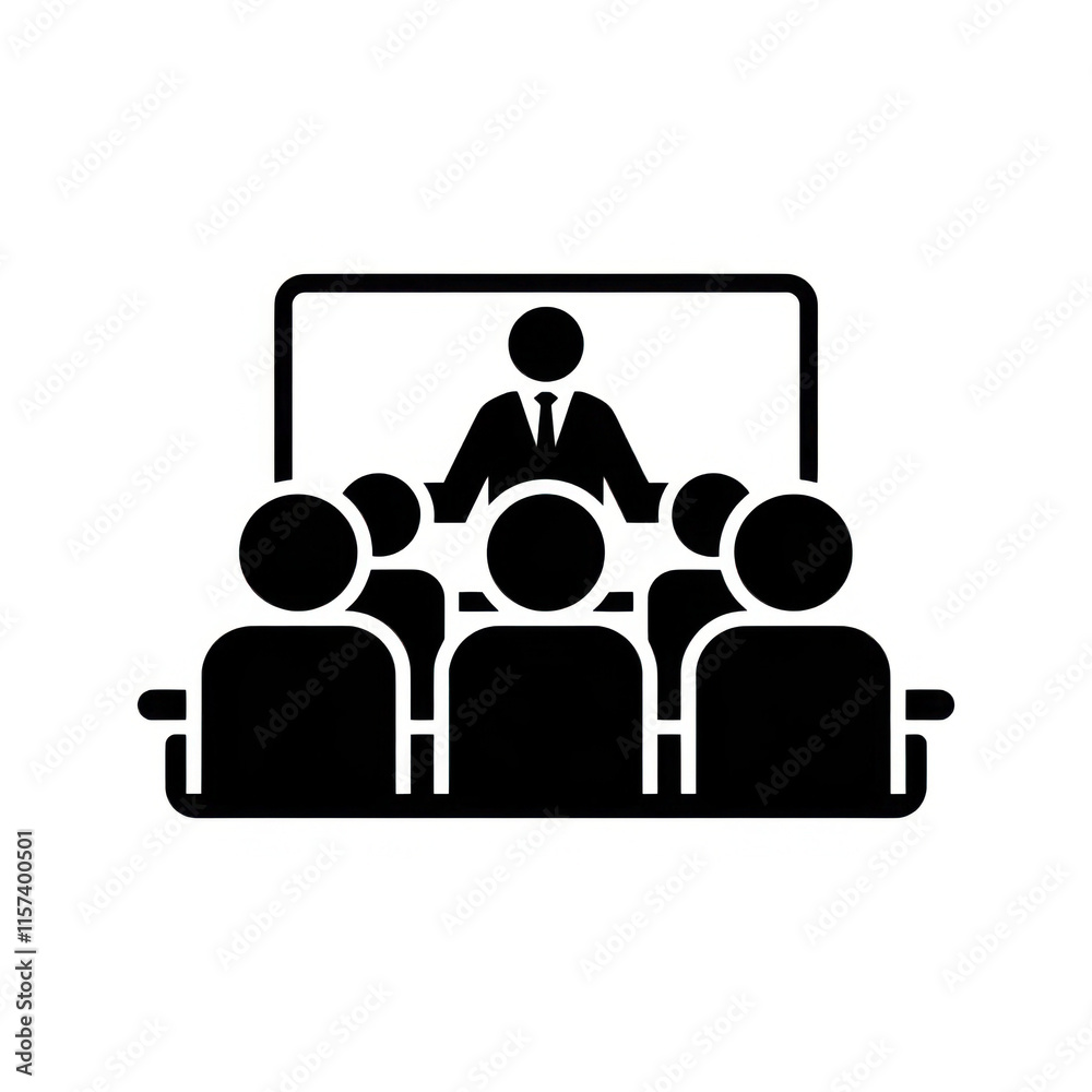 Lecture icon, teacher vector illustration on white background Lecture icon, teacher vector illustration on white background