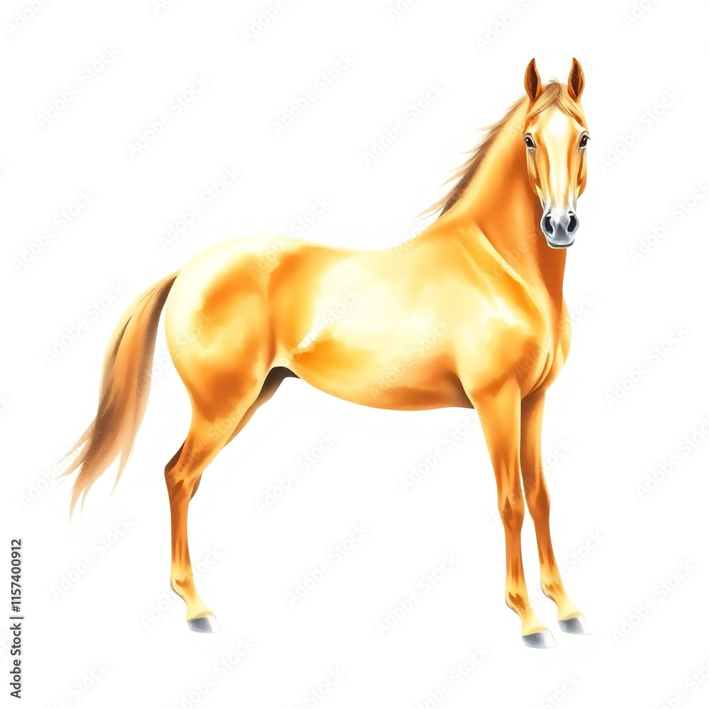 Obraz premium Bay sport horse isolated on white background