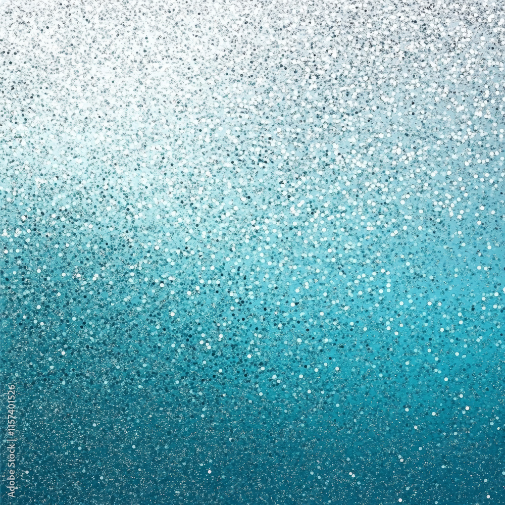 Obraz premium Silver and turquoise metallic gradient with a smooth glitter finish and delicate noise texture