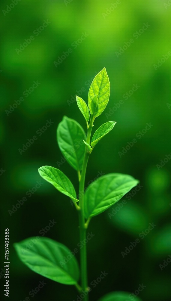 Quassia amara leaves and stems in a lush green environment, nature, plant Quassia amara leaves and stems in a lush green environment, nature, plant