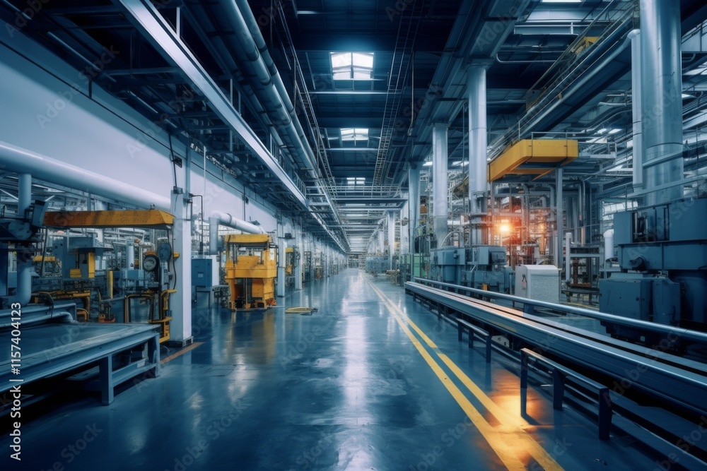 Fototapeta premium Interior of a empty plastic factory