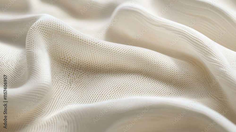 A close-up of soft, flowing fabric in a creamy color, showcasing gentle waves and a smooth texture, perfect for textiles or fashion themes. A close-up of soft, flowing fabric in a creamy color, showcasing gentle waves and a smooth texture, perfect for textiles or fashion themes.
