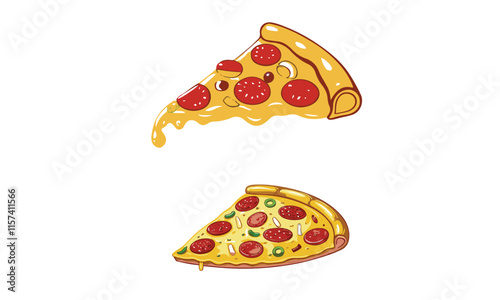 A pizza vector is a digital illustration of a pizza created using scalable vector graphics