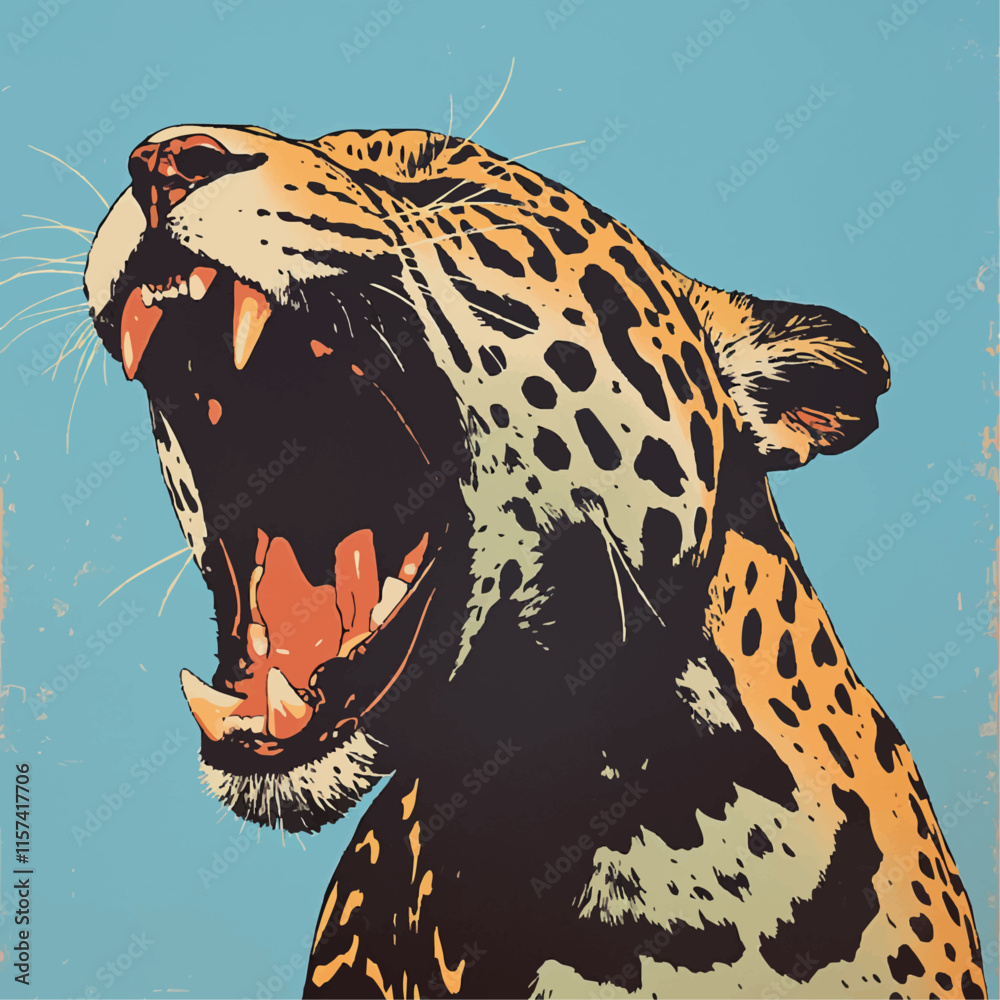 Jaguar wild roar