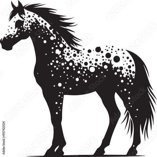 Horse illustration silhouette vector