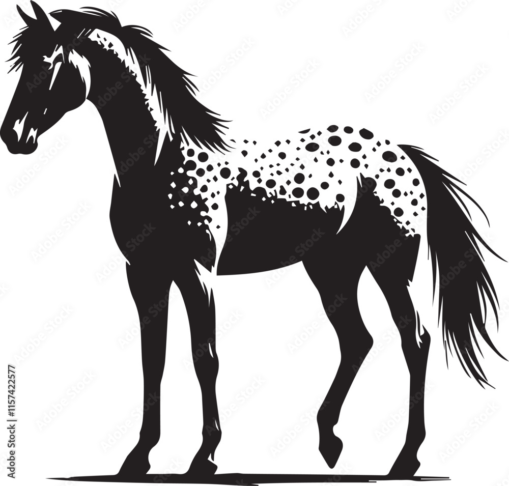 Obraz premium Horse illustration silhouette vector