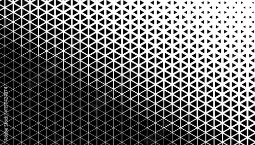 Black and white transition pattern with geometric shapes on diagonal ways. Fully editable vector element. Vector Format Illustration 