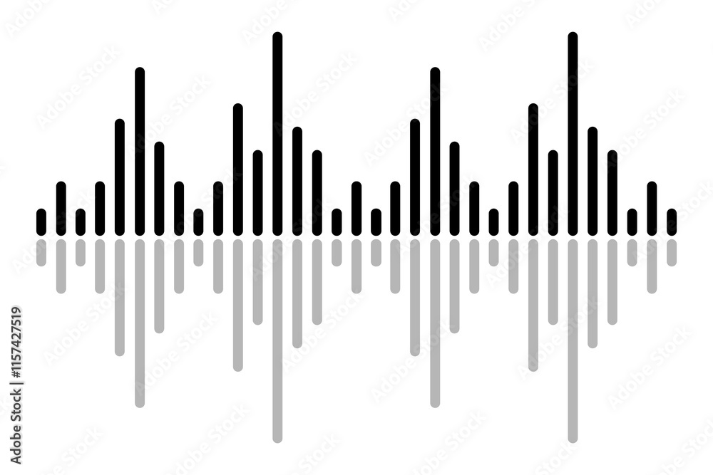 Sound wave icon, vector illustration Sound wave icon, vector illustration