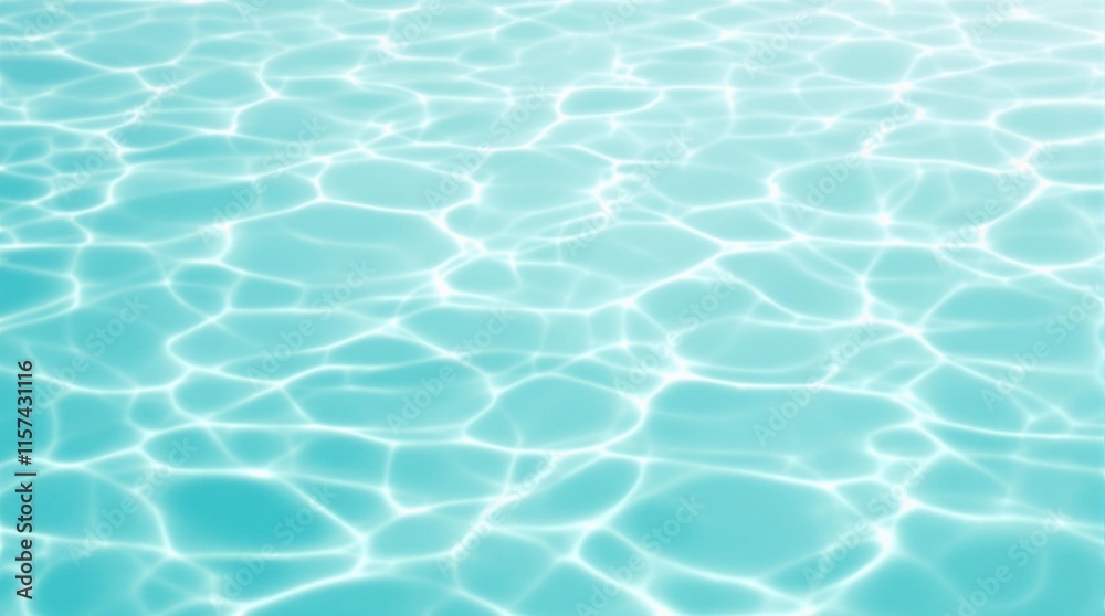 Obraz premium Turquoise water ripple background with a tropical feel for travel branding, summer-themed designs, spa promotions, and serene digital wallpapers