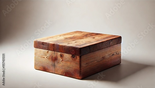 Rustic wooden table with a smooth top, isolated on a white background, showcasing empty space for various uses.