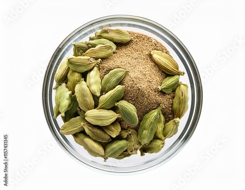 cardamom seed dry food healthy green dry