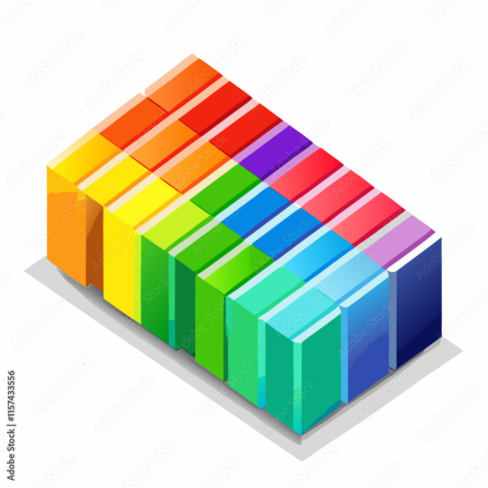 Obraz premium cubes on white background