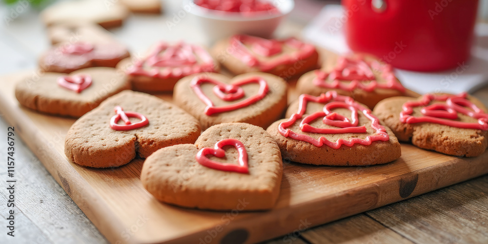 heart-shaped cookies with icing heart-shaped cookies with icing