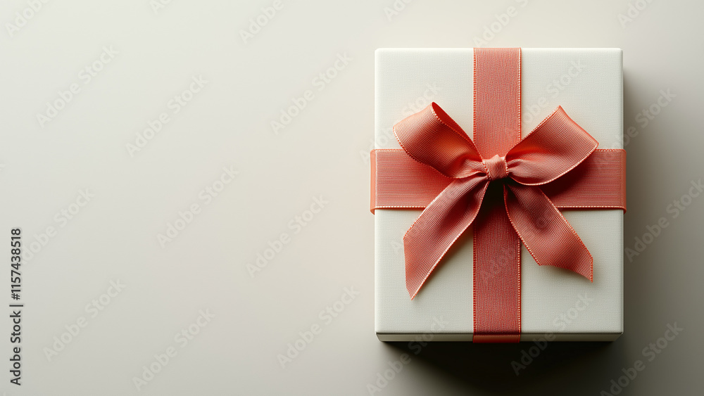 gift box with red bow gift box with red bow