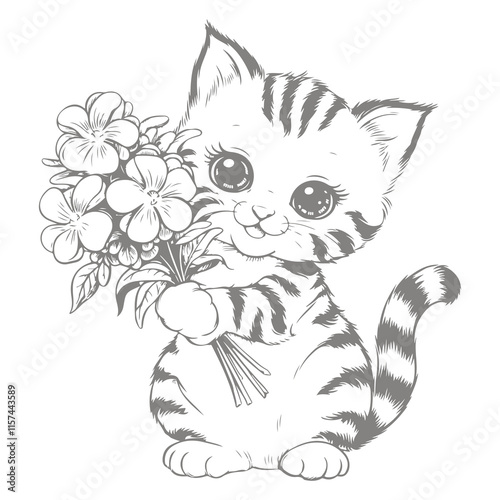 cartoon cat vector photo