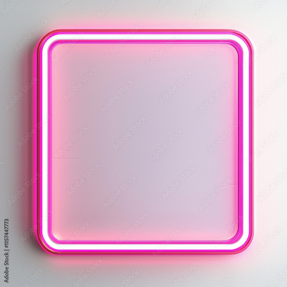 Pink Neon Square Frame: A bright pink neon square frame against a clean backdrop, creating a modern and stylish design element perfect for showcasing your message or product. Pink Neon Square Frame: A bright pink neon square frame against a clean backdrop, creating a modern and stylish design element perfect for showcasing your message or product.