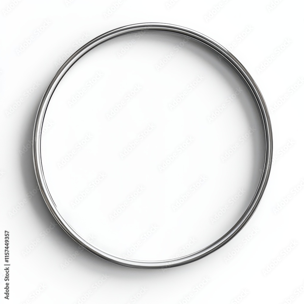 Circular metallic object: A simple, elegant shot of a circular metal ring, its smooth surface reflecting subtle light gradients, emphasizing its geometric purity and industrial precision. Circular metallic object: A simple, elegant shot of a circular metal ring, its smooth surface reflecting subtle light gradients, emphasizing its geometric purity and industrial precision.