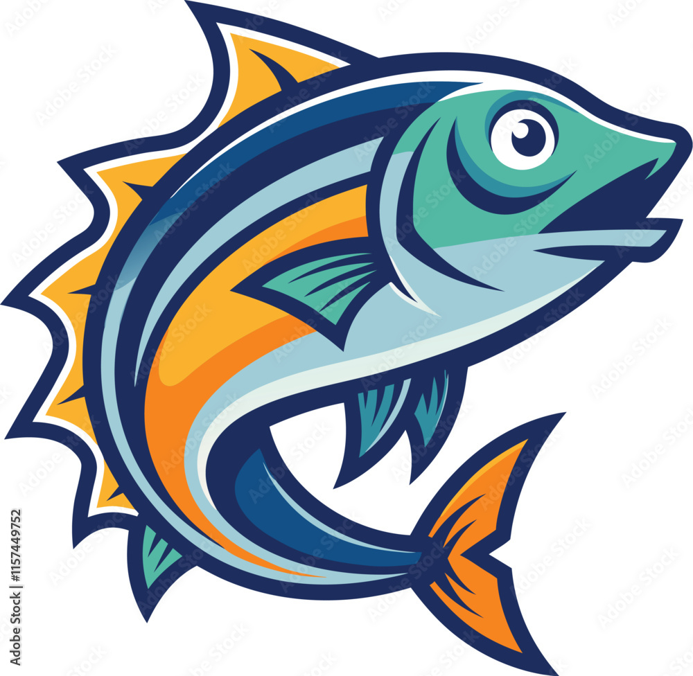 Fototapeta premium unique fish logo 🐠 