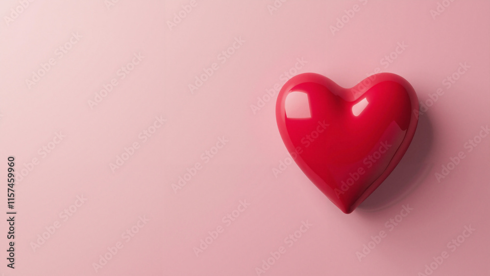 Vibrant Red Heart on Soft Pink Background: Perfect for Valentine's Day, Love-Themed Events, and Romantic Branding Vibrant Red Heart on Soft Pink Background: Perfect for Valentine's Day, Love-Themed Events, and Romantic Branding