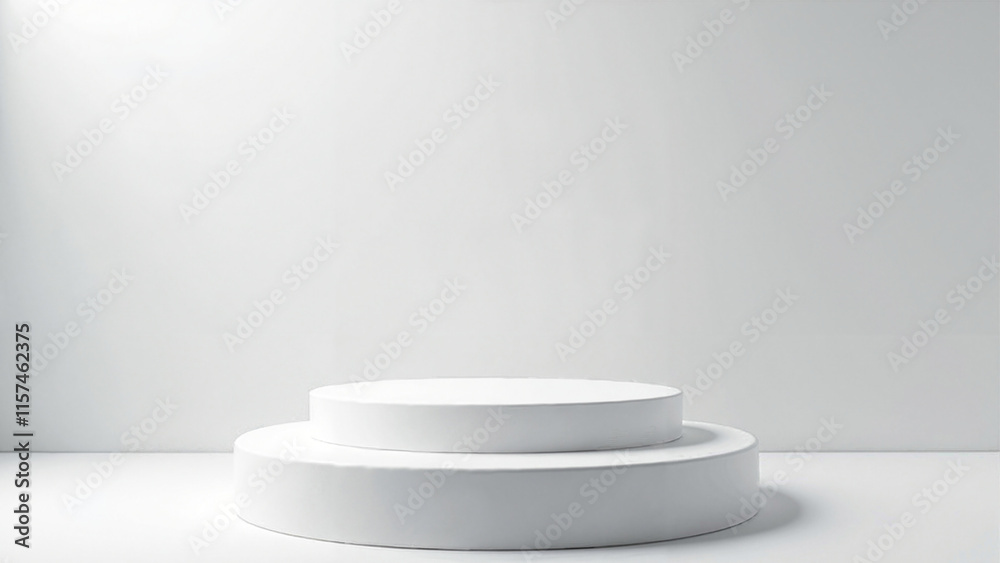 Sleek White Fashion Podium: Versatile Showcase for High-End Apparel, Accessories, and Footwear in Marketing and Editorial Sleek White Fashion Podium: Versatile Showcase for High-End Apparel, Accessories, and Footwear in Marketing and Editorial