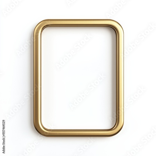 Golden Picture Frame: A simple yet elegant golden frame with a smooth, rounded edge, perfect for framing cherished memories and adding a touch of sophistication to your decor.