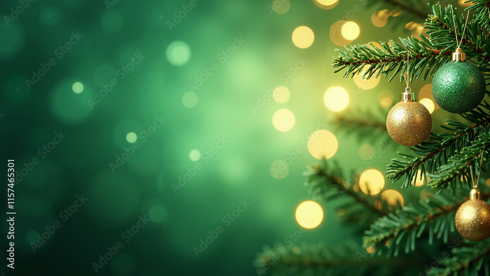 Vibrant Green Christmas Abstract Background with Bokeh Lights: Perfect for Holiday Marketing and Festive Designs Vibrant Green Christmas Abstract Background with Bokeh Lights: Perfect for Holiday Marketing and Festive Designs