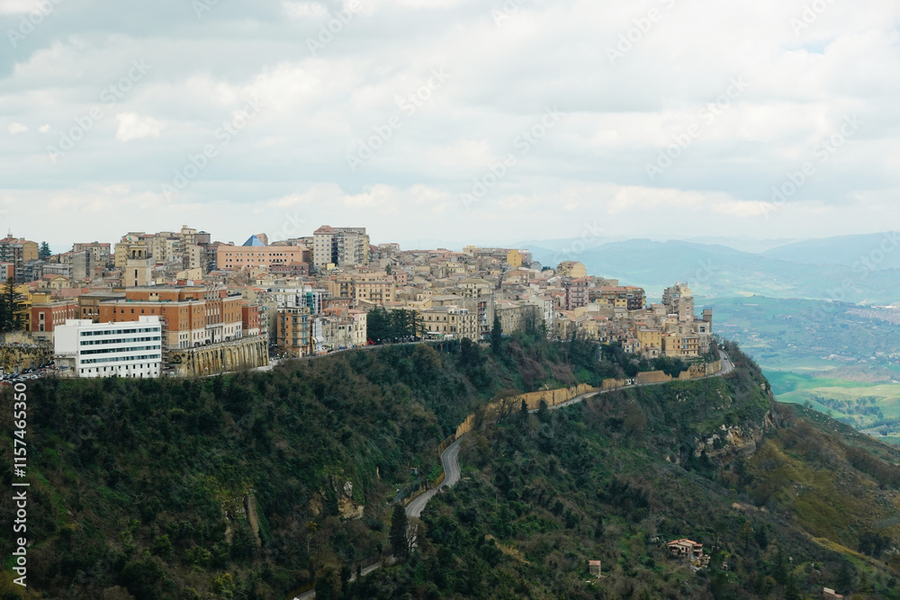 Fototapeta premium Old city of Enna, Sicily, Italy