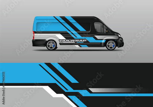 Van wrap design vector, decal livery