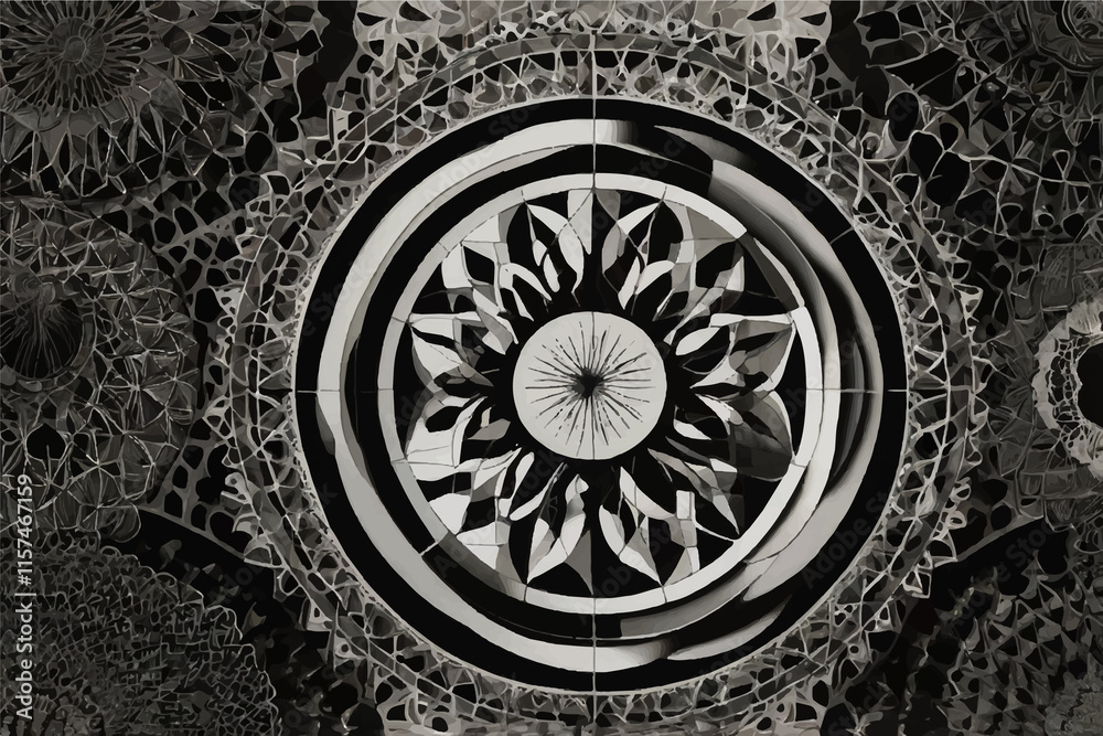 pattern on black pattern on black