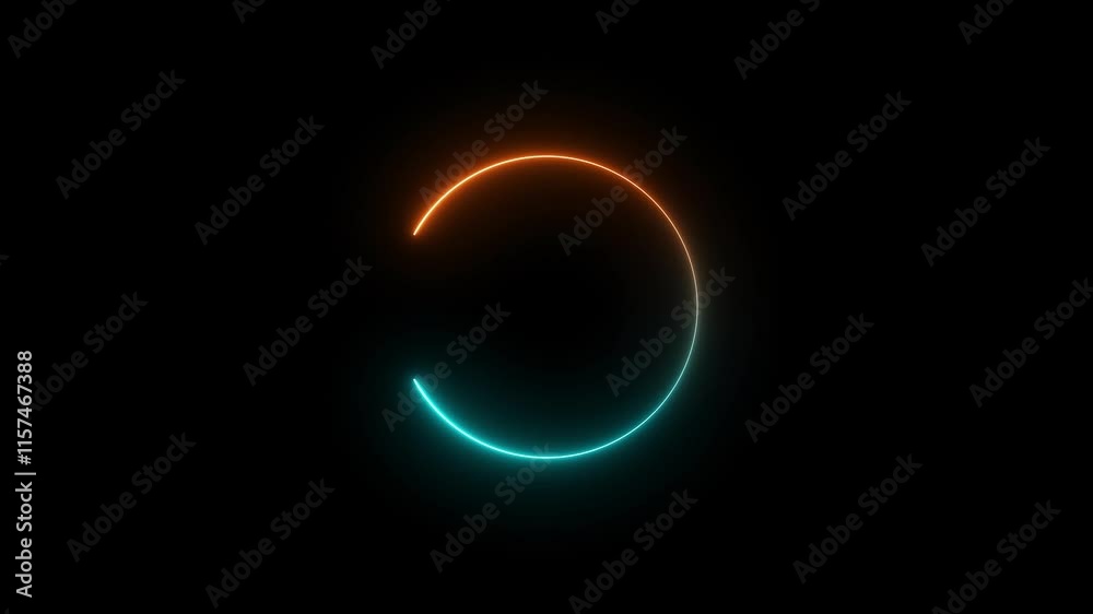 Neon frame circle loading icon animation background video. Neon circle background Neon frame circle loading icon animation background video. Neon circle background