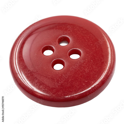 red button isolated on white background photo