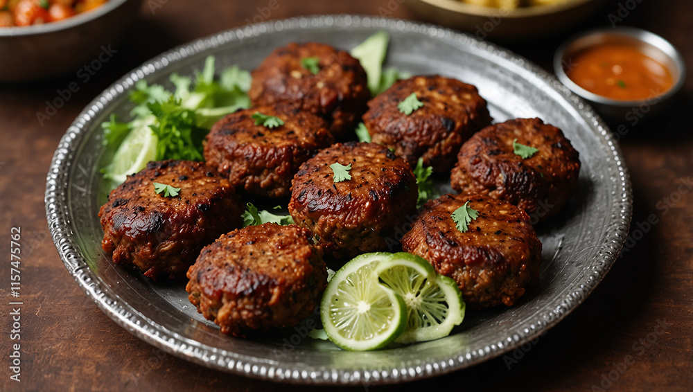 Chicken karahi and kabab with new style Chicken karahi and kabab with new style