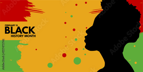 Black History Month - banner, poster vector illustration